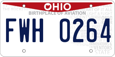 OH license plate FWH0264