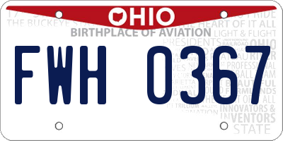 OH license plate FWH0367