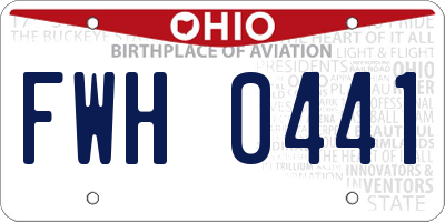 OH license plate FWH0441