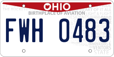 OH license plate FWH0483