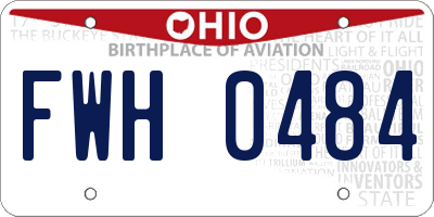 OH license plate FWH0484