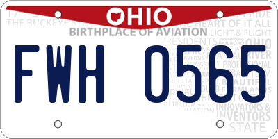 OH license plate FWH0565