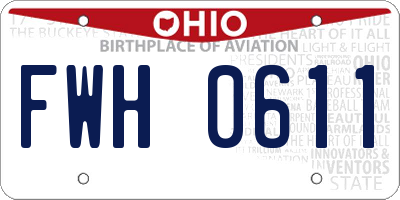 OH license plate FWH0611