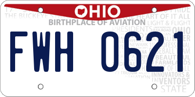 OH license plate FWH0621