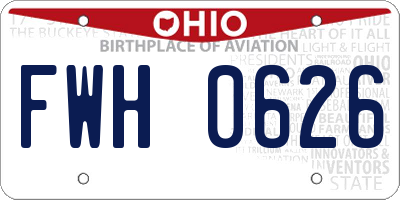 OH license plate FWH0626