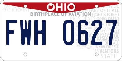 OH license plate FWH0627