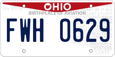 OH license plate FWH0629