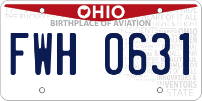 OH license plate FWH0631