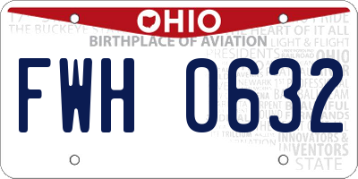 OH license plate FWH0632