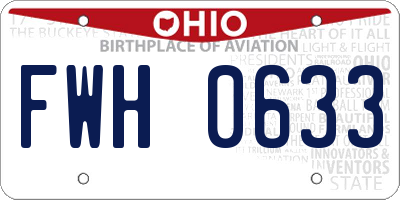 OH license plate FWH0633