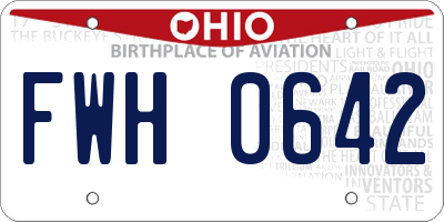 OH license plate FWH0642