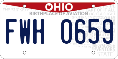 OH license plate FWH0659