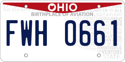 OH license plate FWH0661