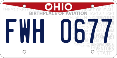 OH license plate FWH0677