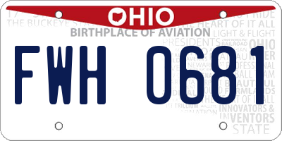 OH license plate FWH0681