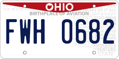 OH license plate FWH0682