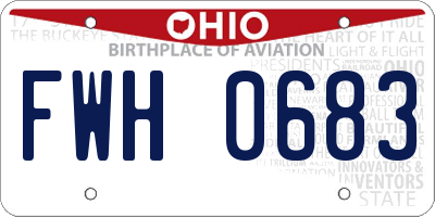 OH license plate FWH0683