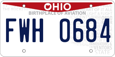 OH license plate FWH0684