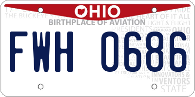 OH license plate FWH0686