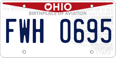 OH license plate FWH0695