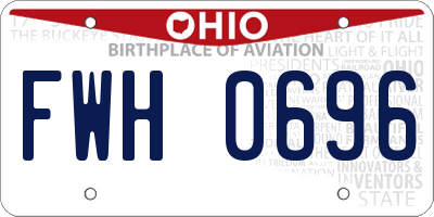 OH license plate FWH0696