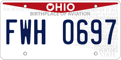 OH license plate FWH0697