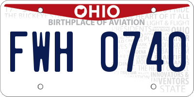 OH license plate FWH0740