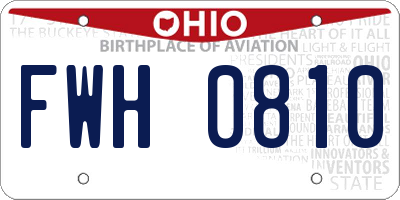 OH license plate FWH0810