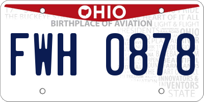 OH license plate FWH0878