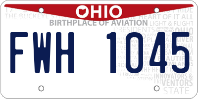 OH license plate FWH1045