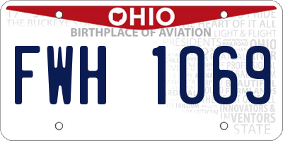 OH license plate FWH1069