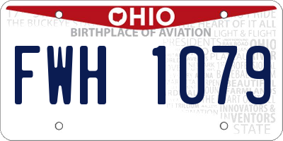 OH license plate FWH1079