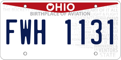 OH license plate FWH1131