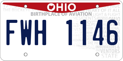 OH license plate FWH1146