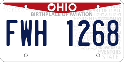 OH license plate FWH1268