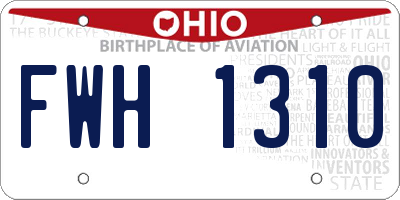 OH license plate FWH1310
