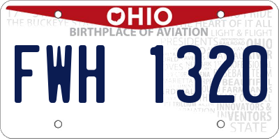 OH license plate FWH1320