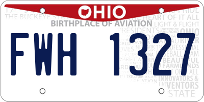 OH license plate FWH1327