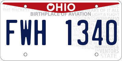OH license plate FWH1340