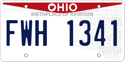 OH license plate FWH1341