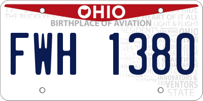 OH license plate FWH1380