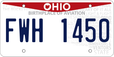 OH license plate FWH1450