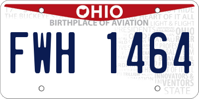 OH license plate FWH1464