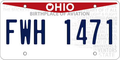 OH license plate FWH1471