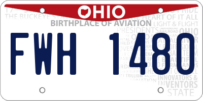 OH license plate FWH1480