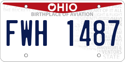 OH license plate FWH1487