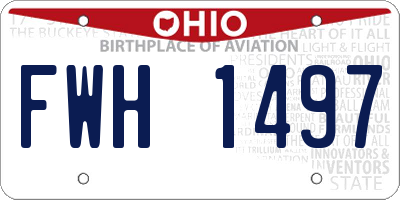 OH license plate FWH1497