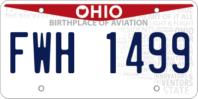 OH license plate FWH1499