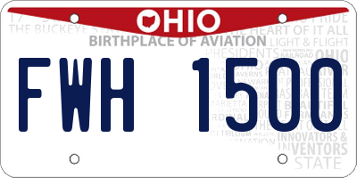 OH license plate FWH1500