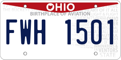 OH license plate FWH1501